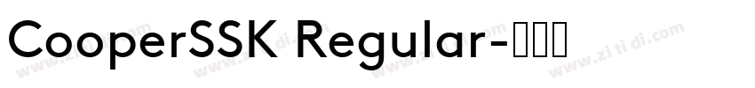 CooperSSK Regular字体转换
